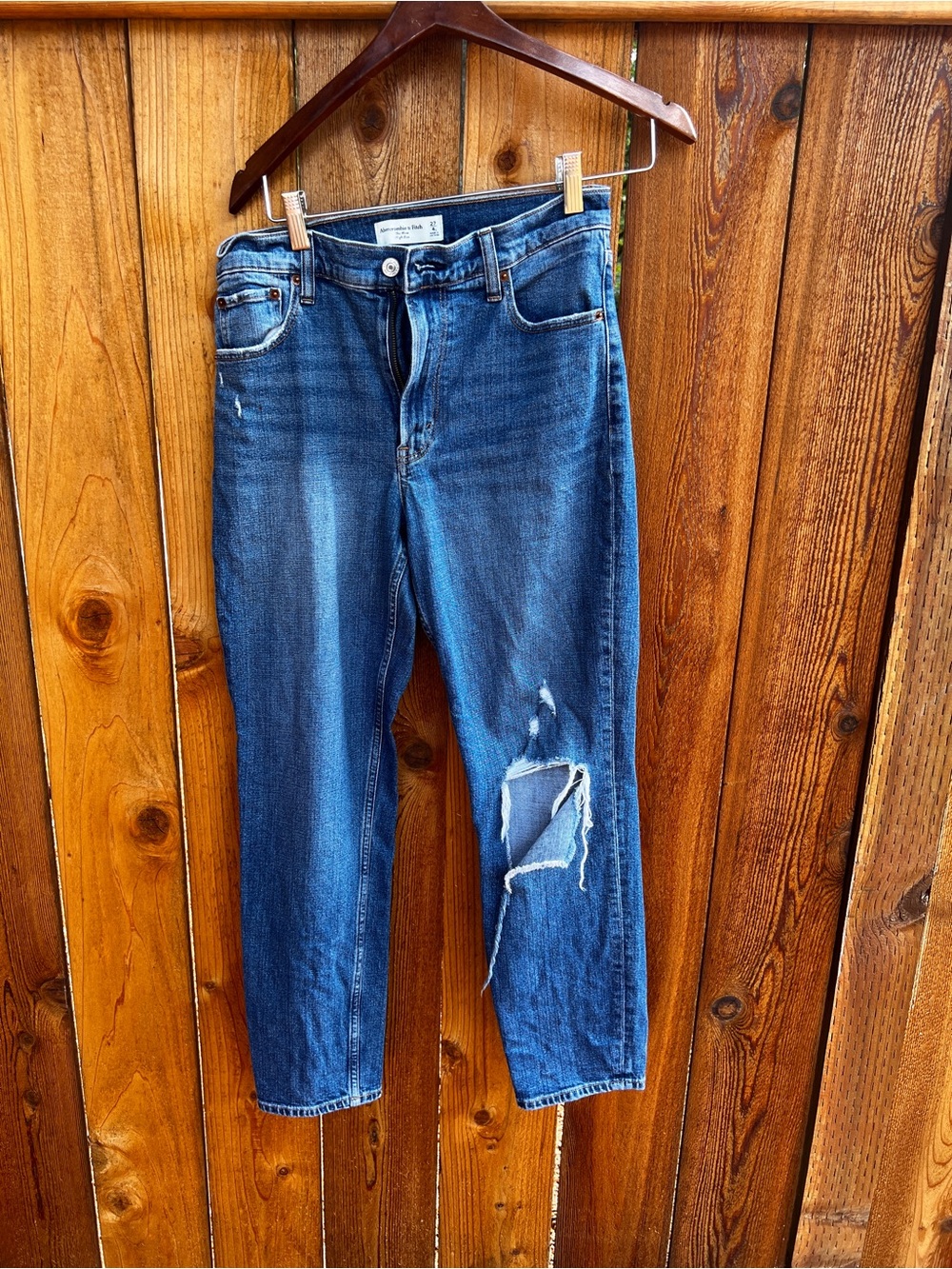 Abercrombie & Fitch Women's Blue Slim Straight Jeans